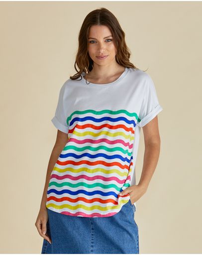 Rainbow Wavy Stripe