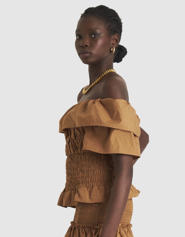 Zerafima - Helena Shoulder Frill Top