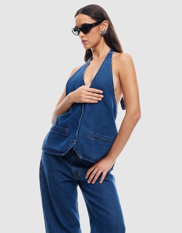 Lioness - Hills Denim Halter Top