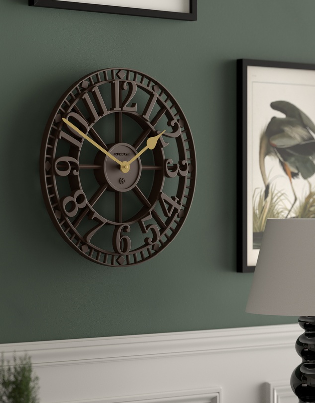 Newgate - Newgate Warehouse Wall Clock-Mocha Brown