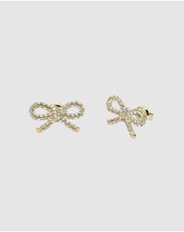 Ted Baker - RIBECCA: Crystal Ribbon Bow Stud Earrings