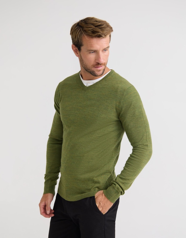 Oxford - Basic V-Neck Pure Wool Pullover