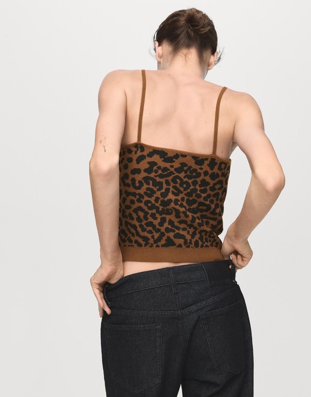 M.N.G - Leopard-Print Knitted Top