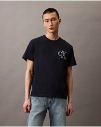 Calvin Klein Jeans - Varsity Monogram Logo Patch T-Shirt