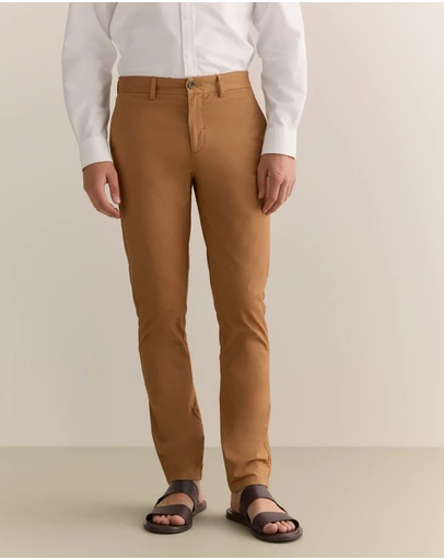 Trenery - Slim Fit Chino Pant in Latte