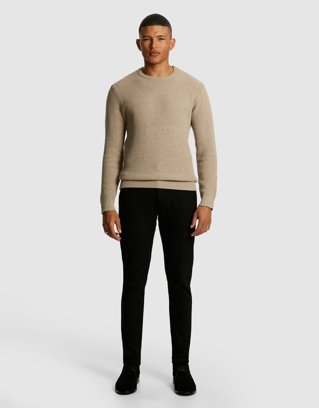 yd. - Jayce Crew Neck Textured Knit Jumper