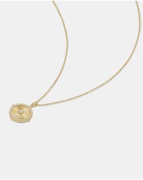 Ania Haie - Ania Haie Gold Diamond-Cut Sunny Disc Necklace