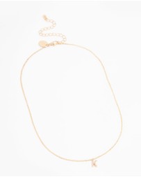 Lovisa - Gold Plated Cubic Zirconia Letter K Necklace