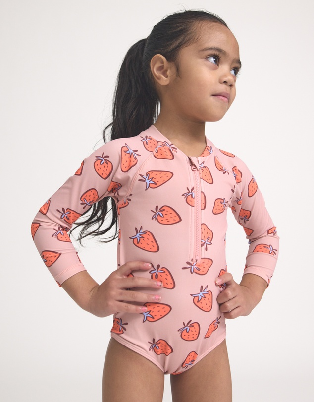 Crywolf - LONG SLEEVE SWIMSUIT Strawberry Splash