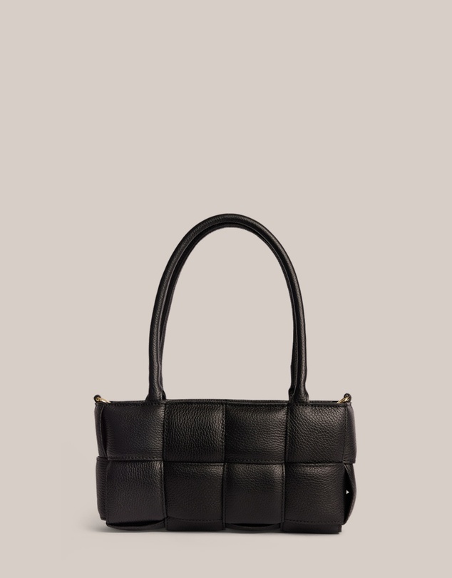 VESTIRSI - Margot Black Woven Baguette