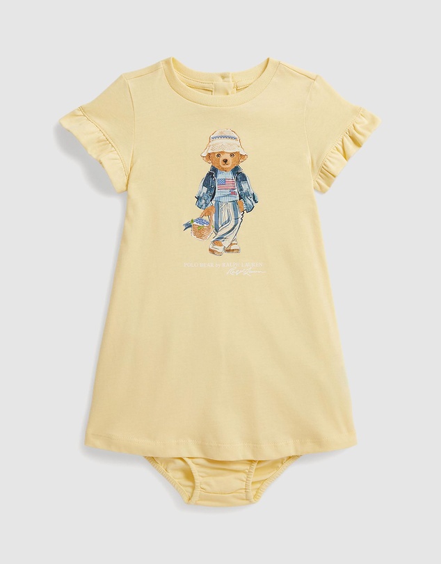 Polo Ralph Lauren - Polo Bear Cotton Jersey Dress & Bloomer - Babies