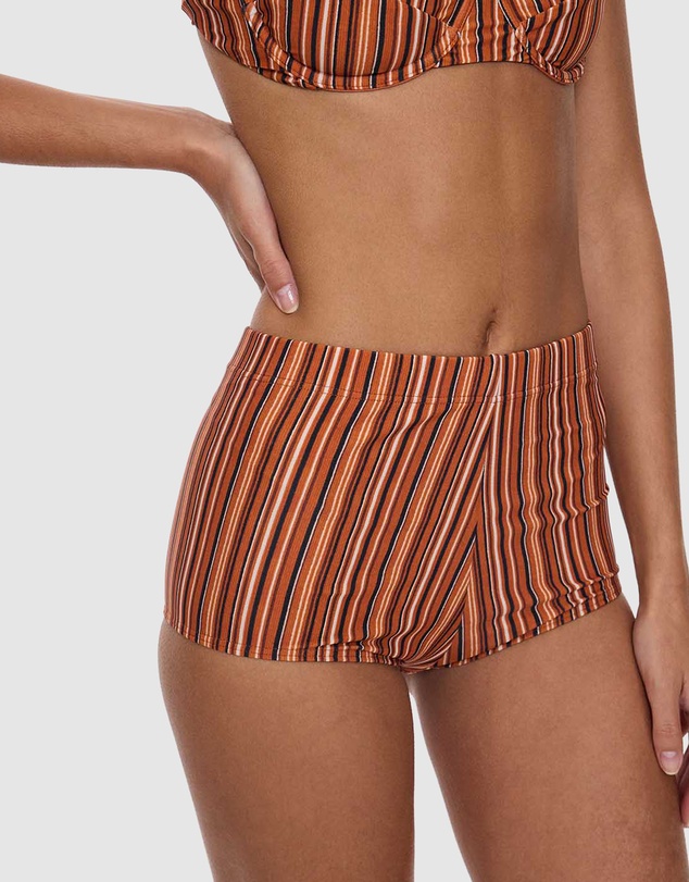 Thrills - Aftersun Stripe Boyleg Bikini Bottom