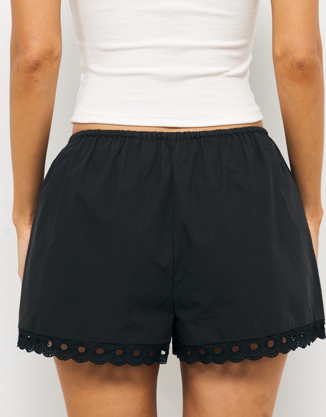 AERE - Solana Relaxed Embroidered Shorts