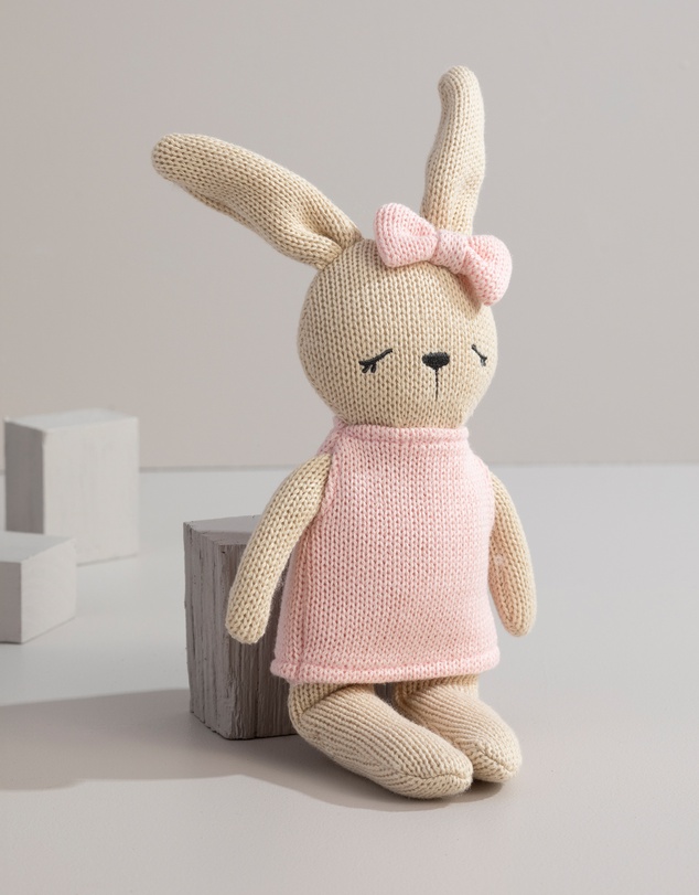 Living Textiles - Knitted Animal Toy- Bella the Bunny