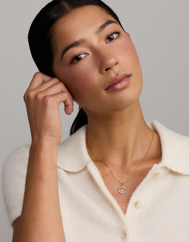 Michael Hill - Peace Pendant in 18Kt Vermeil with Cubic Zirconia