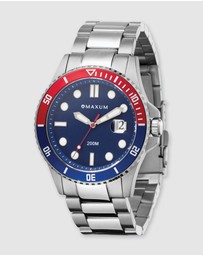 Maxum - Prince Blue Dial & Silver Tone Case & Bracelet
