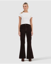 Rolla's - Downtown Flare Jean - Velvet Dark Cherry