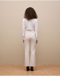 Trenery - Ponte Tailored Kick Flare Pant in Stone