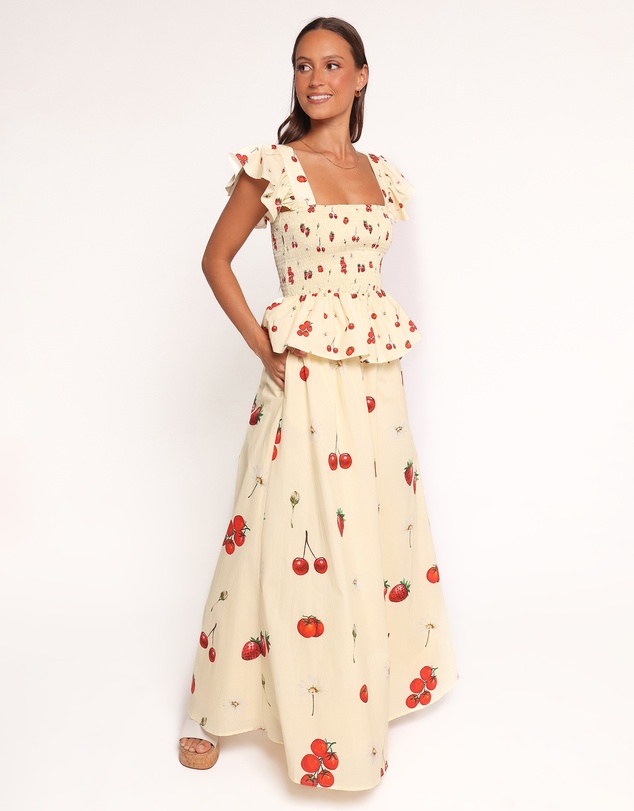 Petal & Pup - Remira Midi Skirt - Yellow Cherry