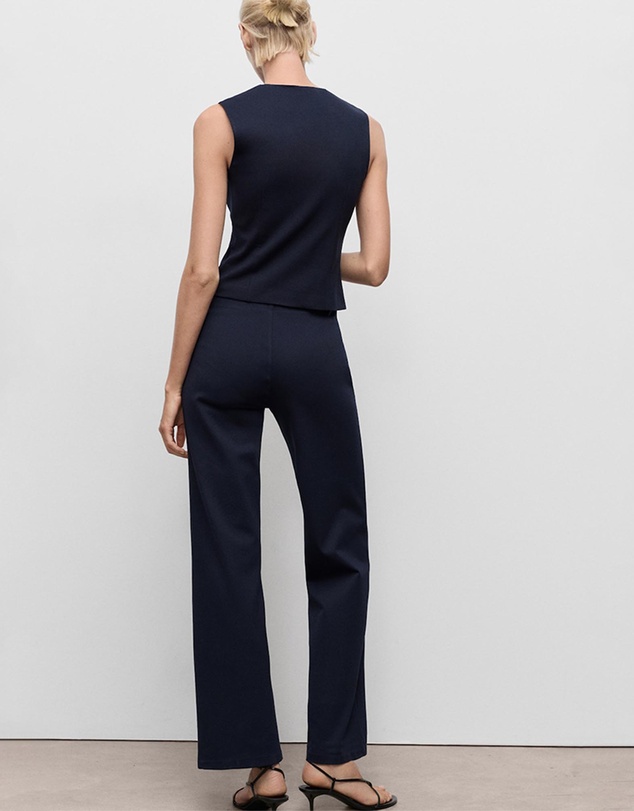 M.N.G - Straight-Fit Trousers With Elastic Waist