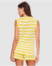 The Upside - Goldie Watson Crochet Vest
