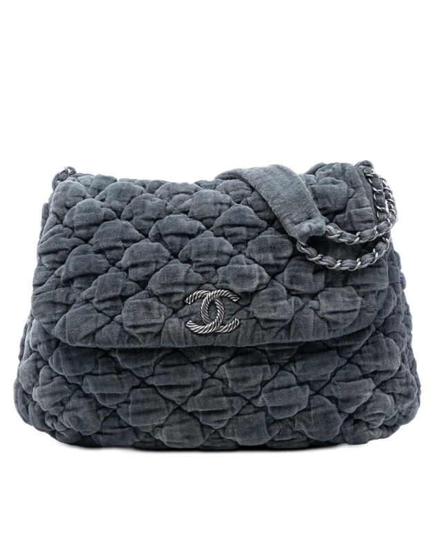 Pre-Loved by Azura Reborn - Pre-Loved Paris Moscou Bubble Quilted Velvet Flap
