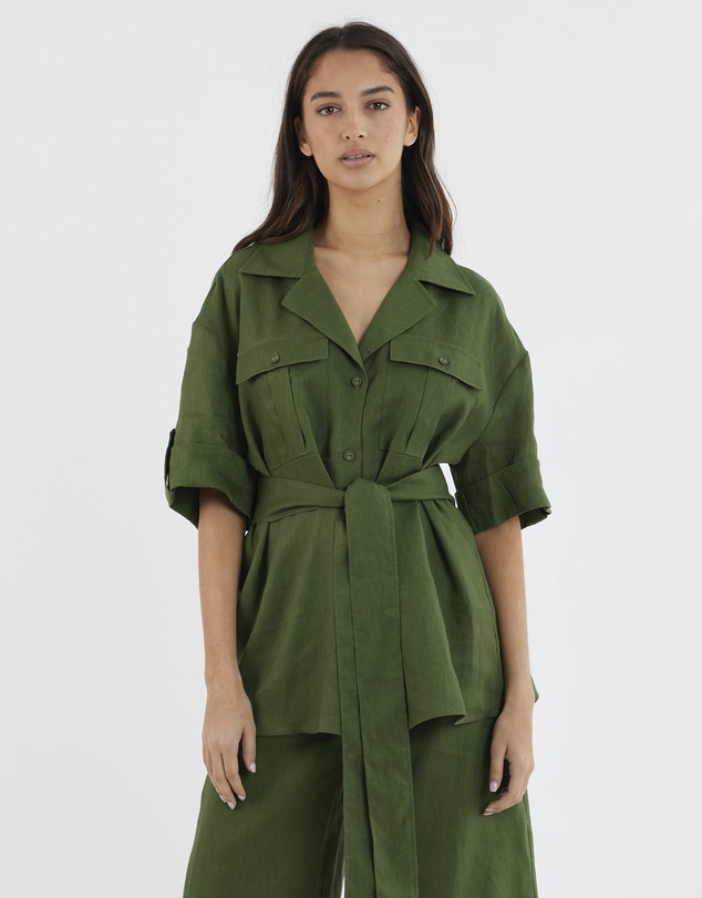 Amelius - Jade Oversized Linen Shirt