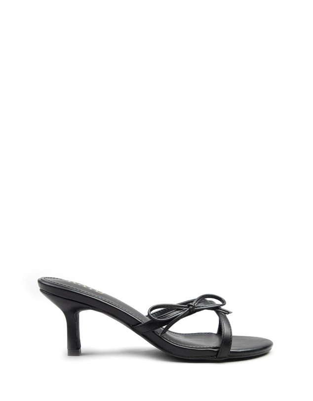 RAID - Ginni heeled mules with bow in Black