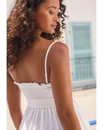 NEXT - Shirred Premium 100% Linen Summer Midi Dress