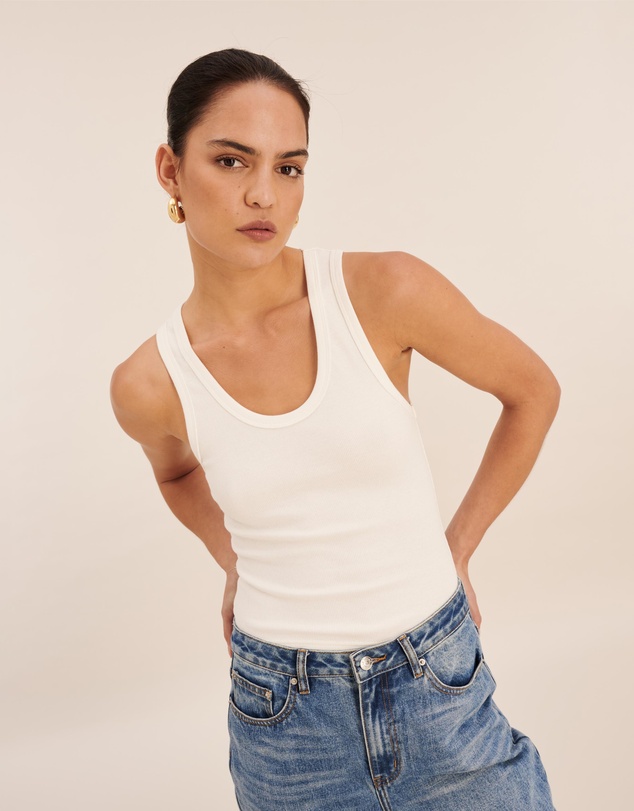 AERE - Organic Cotton Scoop Tank