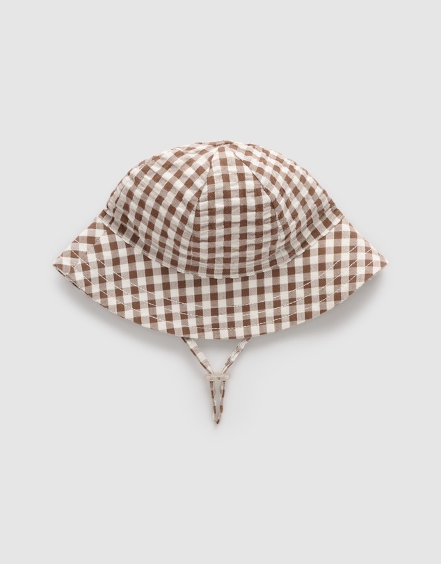 Purebaby - Gingham Hat-Kids-Babies