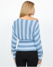 Dazie - Coffee Run Off Shoulder Knit Top