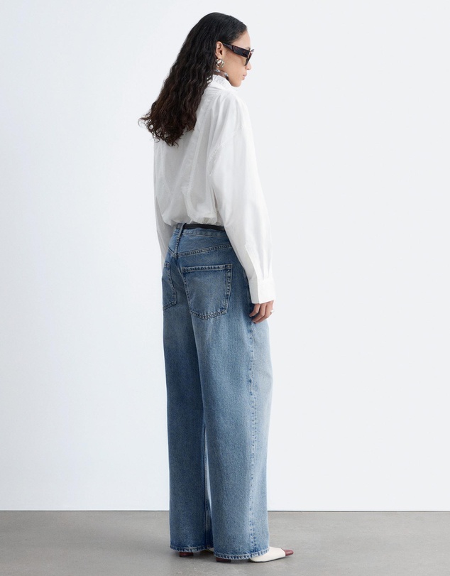 & Other Stories - Long Stand-Collar Cotton Shirt