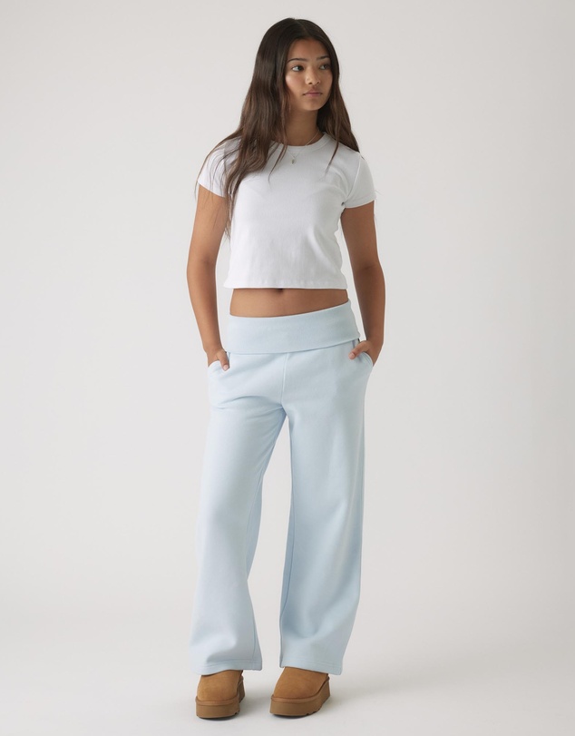 Decjuba Kids - Rolled Waist Wide Leg Track Pants - Teens
