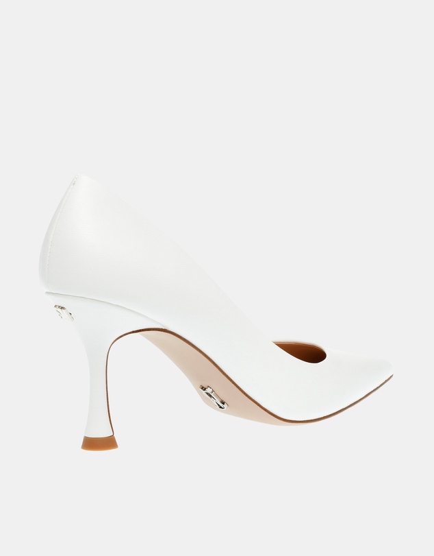 Steve Madden - Can-Do White Leather Heels