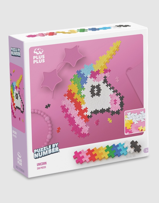 Plus Plus - Puzzle by Number - Unicorn 250pcs