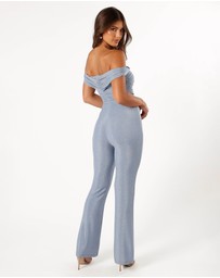 Petal & Pup - Sharnie Off Shoulder Jumpsuit - Blue