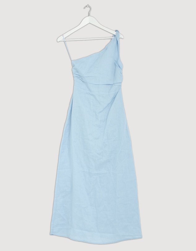 Revibe - Repaired AERE Lettie One Shoulder Maxi Dress - AU 8