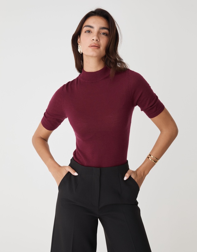 Forcast - Ellen Wool Short Sleeve Knit