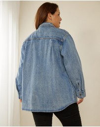 Atmos&Here Curvy - Frankie Oversize Denim Shacket
