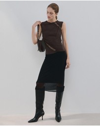 M.N.G - Ruched Fitted Top