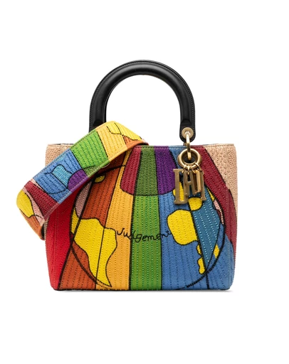 Pre-Loved by Azura Reborn - Pre-Loved Medium Canvas Beaded and Embroidered Tarot Judgment Lady Dior