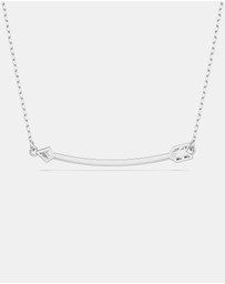 Swarovski - Idyllia Pendant, Mixed Cuts, Arrow, White, Rhodium Plated