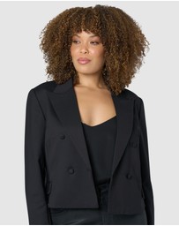 Pink Dusk by Curve Project - Gimme More Cropped Blazer