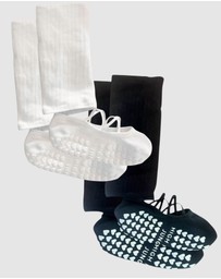 High Heel Jungle - Studio Grip Premium Strappy Leg Warmer Sock - 2 Pairs
