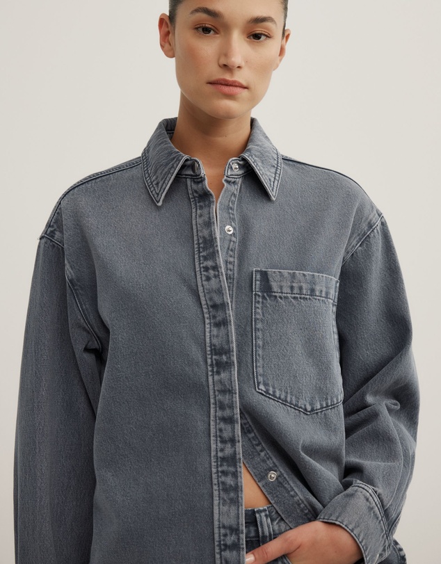 Witchery - Boxy Long Sleeve Denim Shirt