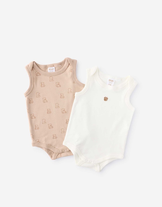 Cotton On Kids - Organic 2Pk Singlet Bubbysuit