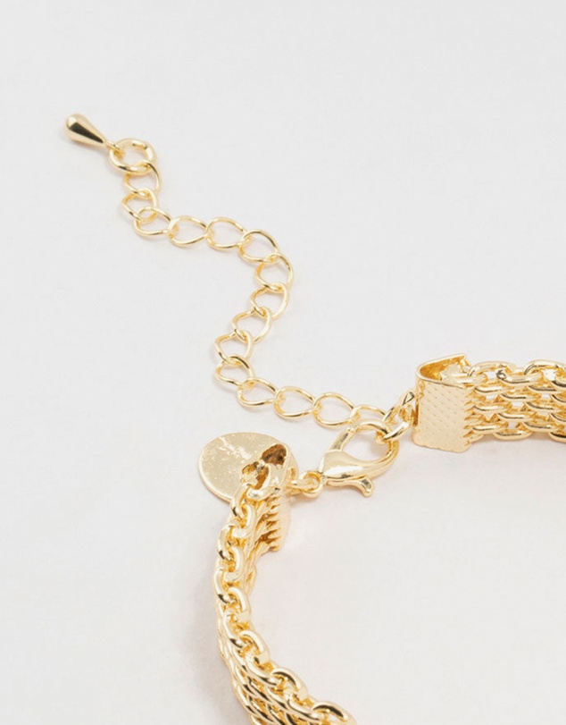 Lovisa - Gold Plated Brass Skinny Mesh Link Bracelet