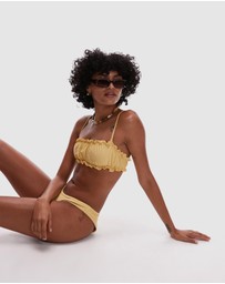 TOPSHOP - Miami Frill Bandeau Bikini Top