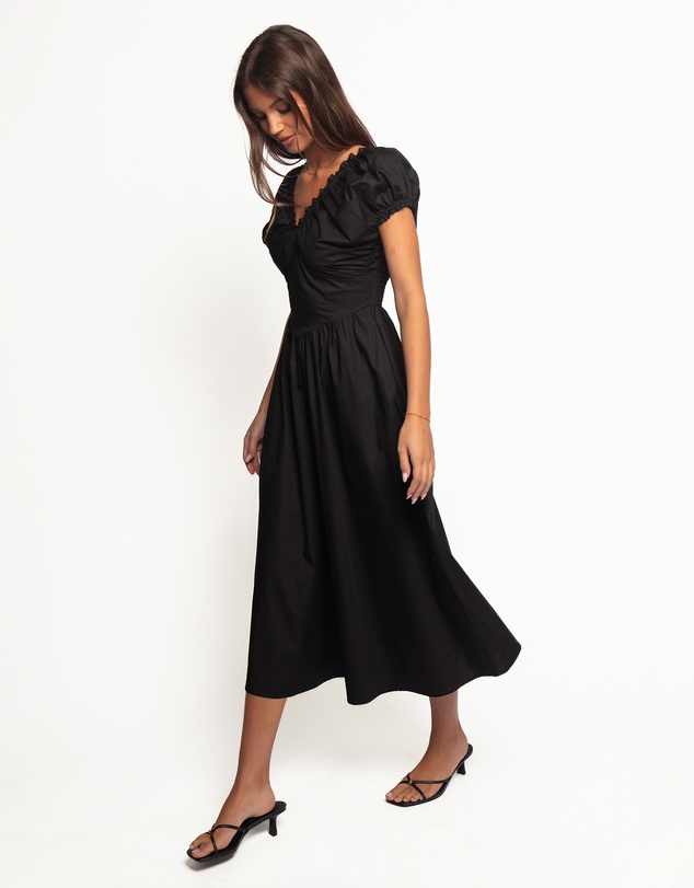 Petal & Pup - Larson Midi Dress - Black